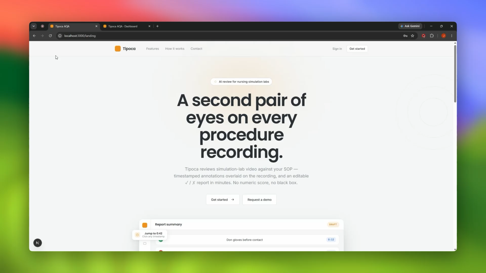 Tipoca procedure-review prototype demonstrated at Grand Demo Day